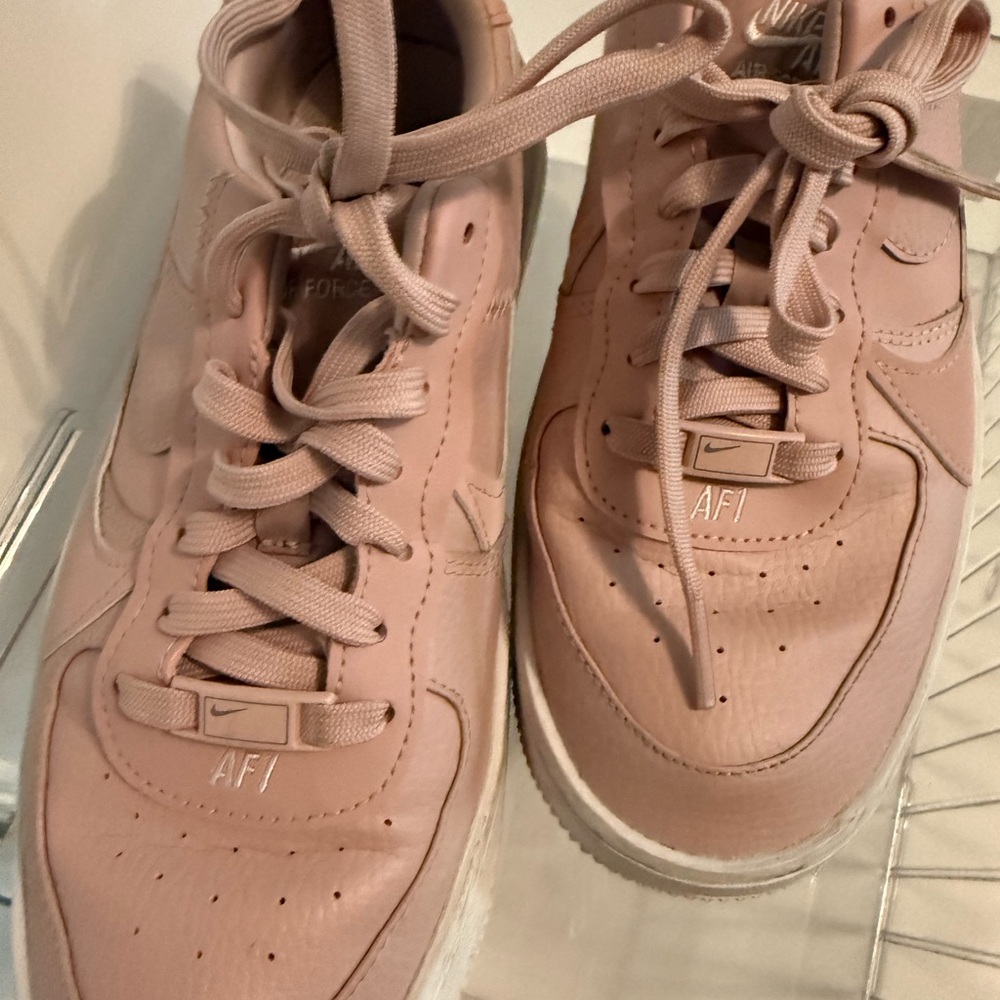 Nike Air Force 1 PLT.AF.ORM "Pink Oxford/Light Soft Pink/White" Women's Shoe 8.5
